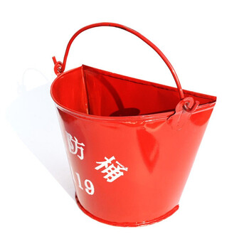 斯铂格 消防桶 加厚黄沙桶防汛桶灭火桶铁桶 消防救援扑火工具 加油站用消防器材 半桶
