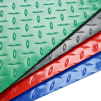 益美得 YK-068 牛津防滑PVC地垫防水地毯 红色1.4mm厚 1.5米宽