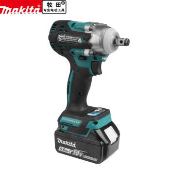 牧田锂电充电式冲击电动扳手12.5mm方18V两电一充2*5.0AH DTW300RTJ