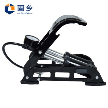 固乡 脚踩打气筒 高压打气筒 自行车电动车摩托车汽车 便携脚踏式车载充气泵 【黑色】