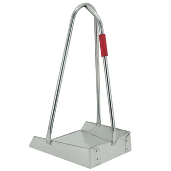 益美得 GJ0036 商用金属铁簸箕垃圾铲畚斗扒斗 大号圆管高60cm