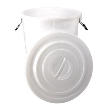 冰禹 BY-7513 大号加厚塑料圆桶 圆形收纳桶 大容量水桶垃圾桶 160L白色有盖