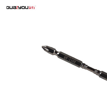 泉有（quanyou）起子头双头十字电动螺丝刀批头 手电钻风批头起子头 QY-110X （10支装）110mm