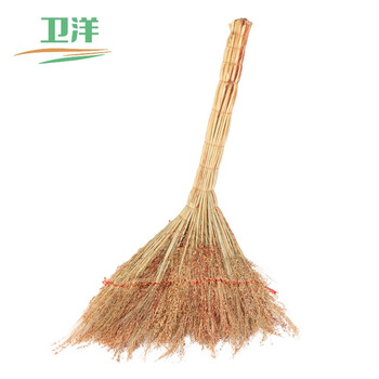 卫洋  WYS-240清洁植物扫把 手工扫帚 物业学校工厂单位环卫笤帚 普通红色高粱脱壳小扫把一个装