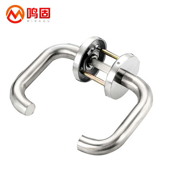 鸣固 通用不锈钢消防门把手 圆管安全通道门锁推拉执手锁 防火门拉手通用型（银色）MGA5472