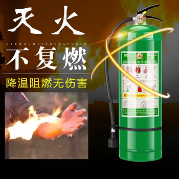 洪湖 灭火器 6L水基灭火器 可灭电火商用灭火器 酒店厂房消防水基灭火器车载 大货车专用