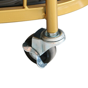 益美得 FW-1028 铁艺餐车酒店餐厅茶水车手推车送餐车清洁车酒水车 白色三层