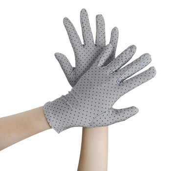 大杨191满天星可触屏女士礼仪手套 薄高弹不掉毛 灰色10双 接待礼宾无尘氨纶手套 定制