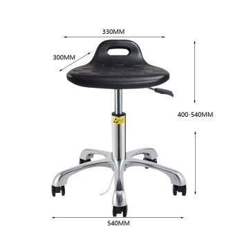 知旦实验静电椅车间工作台装配带靠背LL1041脚轮款