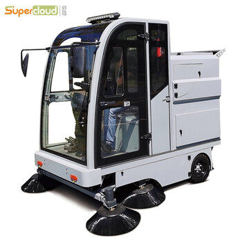舒蔻（Supercloud）驾驶式工业扫地车机商用电动车间仓库环卫物业高压清洗雾化 铅酸电池8小时续航扫地机