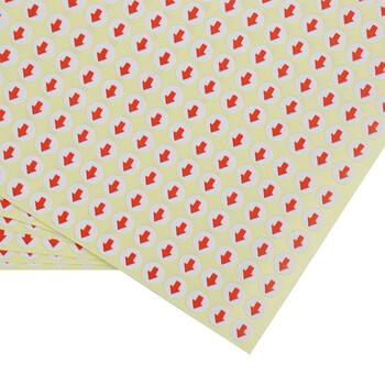 海斯迪克 红色箭头标签 不干胶贴纸 返修返工不良品标记方向标贴 9*13MM方形 2700贴/包 (4包起订) HKQS-220