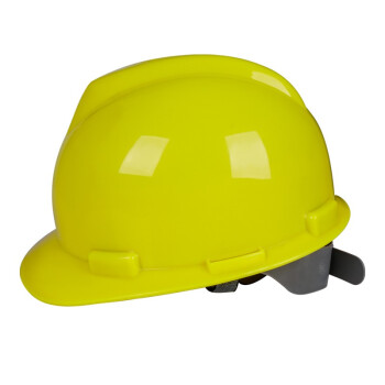 荣裕2003国标V字型PE安全帽 骑行头盔工地工程建筑电力施工防砸抗冲击头盔 黄色 定制