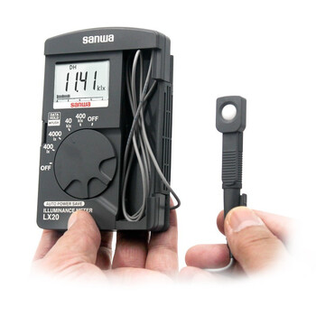 sanwa LX20 照度计测光仪光度计高精度亮度计照明灯具光测试仪检测仪勒克斯计 1年维保