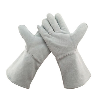 威仕盾（WESTUN）G-1649 35CM BC级牛二层断背电焊手套 灰色 XL码 1副