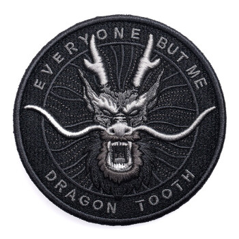 龙牙（Dragon Tooth）新品龙牙龙啸臂章魔术贴战术臂章龙牙战术装备君品行 极夜黑