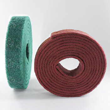 赫思迪格 JG-247 百洁清洁布 工业抛光打磨除锈拉丝清洁布 绿色10厘米*5.8米