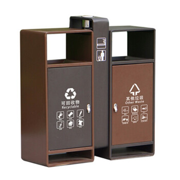艾秦思 户外环卫双色垃圾桶88*33*98cm