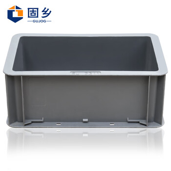 固乡（欧标）物流箱周转箱储物箱五金分类盒零件盒库房货架分类塑料筐仓库工业胶筐23-11#灰色300*200*120MM
