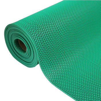 豫之韵 防滑浴室门垫防水卫生间塑料PVC脚垫镂空地垫 蓝色加厚5mm 0.9米宽15米长/1卷