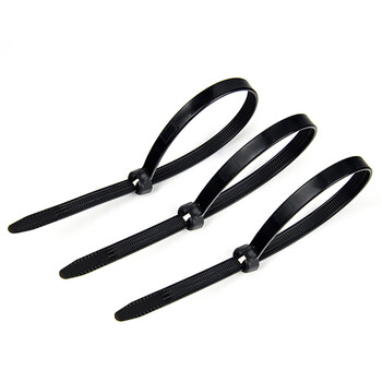 飞尔（FLYER）船用扎带 金属嵌片钢牙扎带 钢扣塑料扎带【黑色 3×100mm 200根/包】