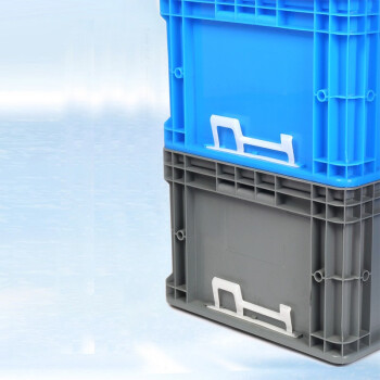 万尊 EU物流箱加厚塑料周转箱外径400*300*280mm带盖工具收纳箱零件盒