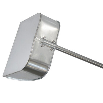 赫思迪格 JG-135 大容量铁簸箕 铁撮箕子 白铁皮畚斗 畚箕垃圾斗灰斗垃圾铲 铁簸箕（1个）