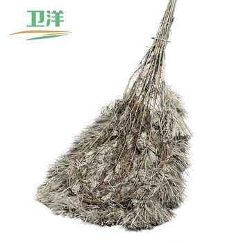 卫洋 WY-005 手工扫把环卫竹扫把大号扫马路塑料丝波丝扫帚清洁户外马路扫竹笤帚3斤 绿色