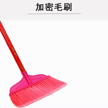 安大侠 扫把笤帚 塑料硬毛扫把  环卫户外扫帚头工厂学校木柄  拼单/凑单/团购 小美好 四排开丝款 