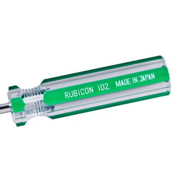 罗宾汉（RUBICON）No.102 强磁力彩条螺丝批 5.0 X 100mm螺丝刀 一字起子 改锥