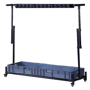 金诗洛 K403 落地式可移动拖把架 扫把墩布置物沥水架收纳清洁工具挂架 黑色20挂24勾