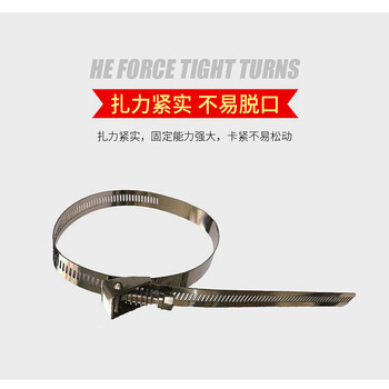 飞尔（FLYER）304不锈钢扎带 加厚活扣扎带 自锁式扎带 可拆卸捆绑带 100根/包【14宽×400mm】