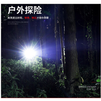 神火（supfire）D16-T强光手电筒定做 变焦多功能远射战术骑行户外应急灯可当充电宝