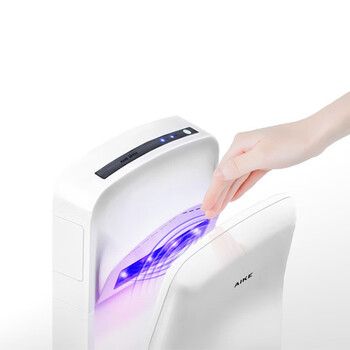 艾克（AIKE） 双面喷气式高速干手器 烘手机 全自动感应卫生间杀菌商用干手机壁挂式烘手器AK2005H 【白色】