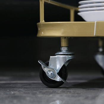 兰诗（LAUTEE）FH-1302 铁艺手推车送餐车清洁车酒水车 54*40*84 cm