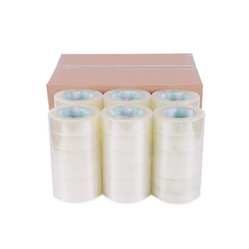 星爸大卷透明封箱胶带纸封口胶布电商快递打包装带透明宽48mm*23mm厚（整箱36个送切割器）