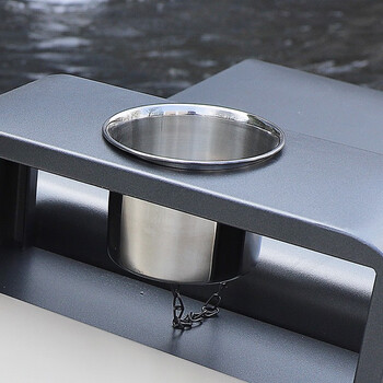 兰诗 LAUTEE CY-318 户外分类垃圾桶垃圾箱街道广场环保果皮箱灭烟灰桶 香槟灰镀锌板