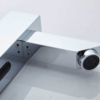 荣沃（RONGWO）RW-117矮款冷热交直流 （双 用）感应水龙头酒店全自动感应式洗手器智能水龙头定制