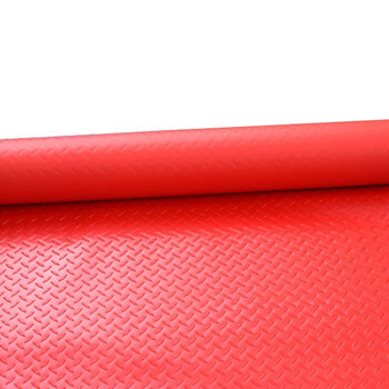 冰禹 BYlj-134 防水防滑地垫塑料垫 PVC塑胶地板垫子 红色人字2米宽*1米单价