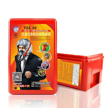 友安 火灾应急逃生防火面罩TZL30微型消防站 过滤浓烟雾/CO/烟尘/透气【1盒】定做