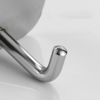 益美得  LSL8455 304不锈钢免打孔厨房墙壁入户挂衣勾子 A款圆底亮光8个装