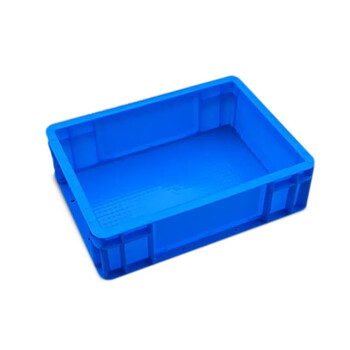 京云灿塑料欧标EU物流箱长方形蓝色加厚五金汽配工具箱车间物料箱4311外400*300*120mm