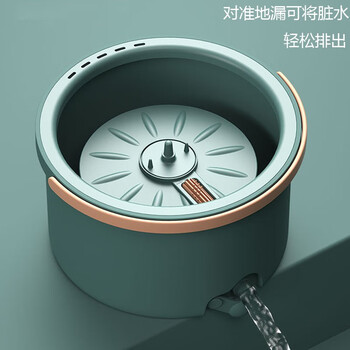 庄太太 雅绿方型款2个拖布 净污水分离旋转礼品套装拖把ZTT-9019