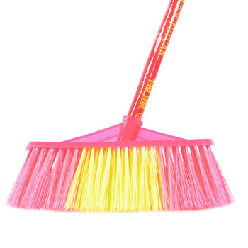康丽雅 K-0011 木杆塑料丝小扫把 环卫学校宽头硬毛笤帚 小斜五