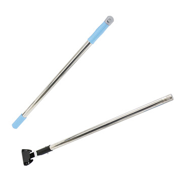 海斯迪克 HKLY-31 尘推双节拖把杆带夹子 拖把配件杆子长130cm