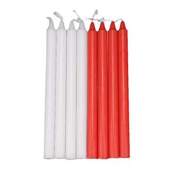 鸣固 应急照明蜡烛 直杆蜡圆柱停电应急长蜡烛(十支装)红色 2*20cm ZA2073