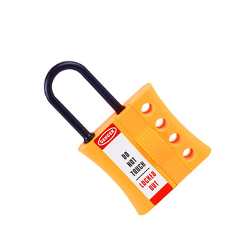 BOZZYS BD-K46 工业安全4孔绝缘搭扣锁尼龙塑料3/6MM锁钩扩锁器安全锁具 锁梁直径6MM