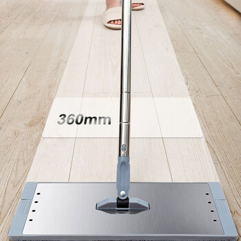 庄太太 紫色+2拖布 免洗两用不锈钢刮刮乐礼品套装拖把ZTT-9019