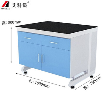 艾科堡钢木试验台实验室工作台工厂学校实验室操作台防腐蚀实验桌  1米长钢木边台