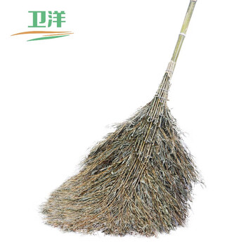 卫洋 WY-0015 手工扫把 清洁扫把物业工厂 环卫工竹柄大扫把5斤装 5把装