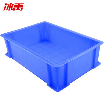 冰禹 BY-172 加厚塑料物流周转箱 工具零件盒收纳箱 7号蓝300*200*87mm